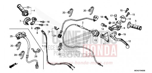 HANDLE LEVER/SWITCH/CABLE CRF450RF de 2015